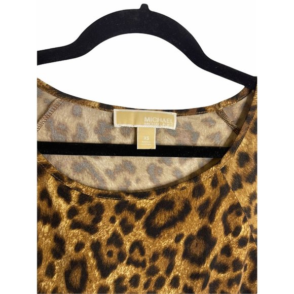 Michael Kors Long Sleeve Cheetah Print Dress XS - Picture 6 of 12
